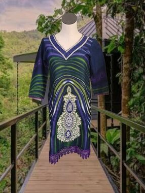 Elegant Green & Blue Kurta